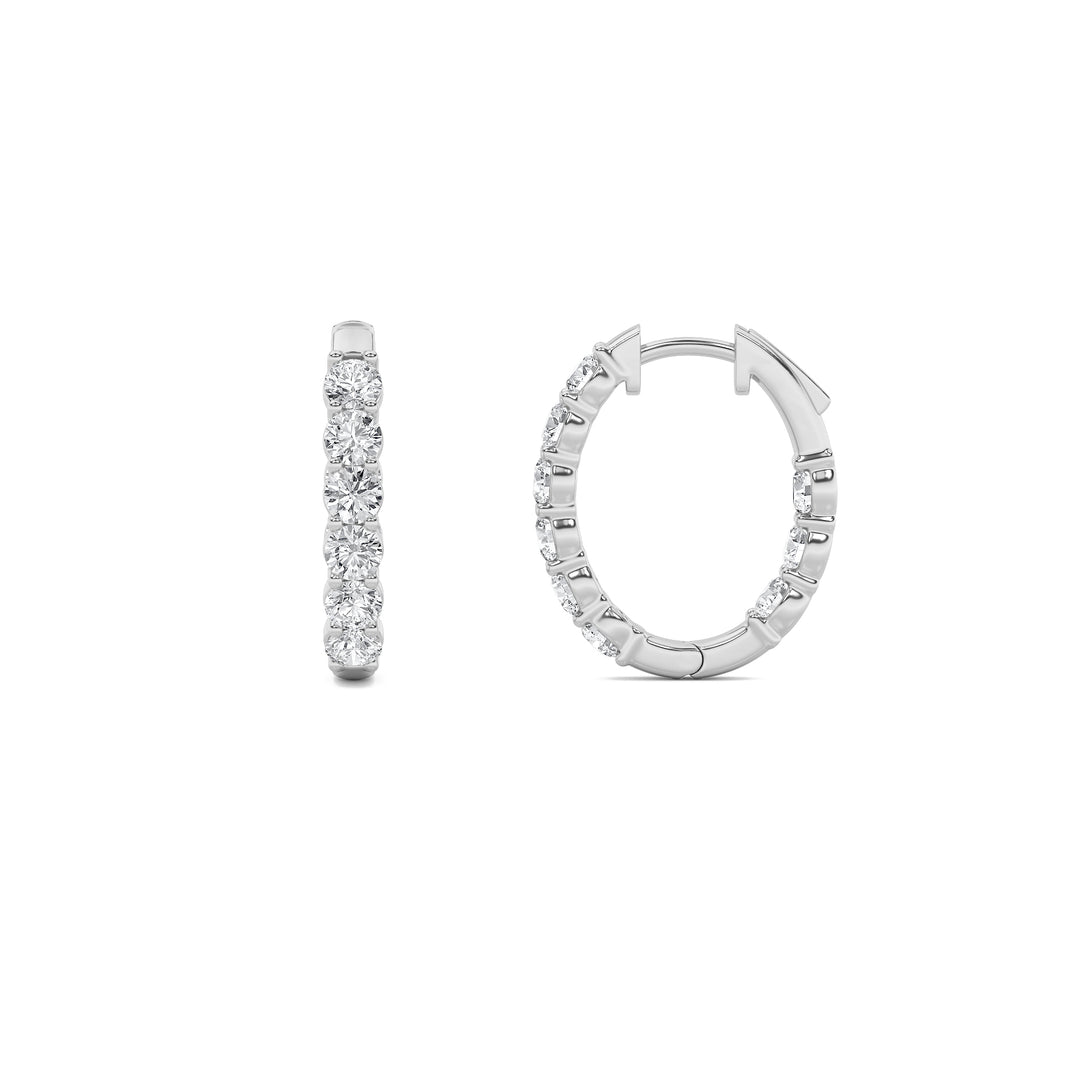 14K White Gold 7ctw F+ VS+ Lab Diamond Stud Earrings