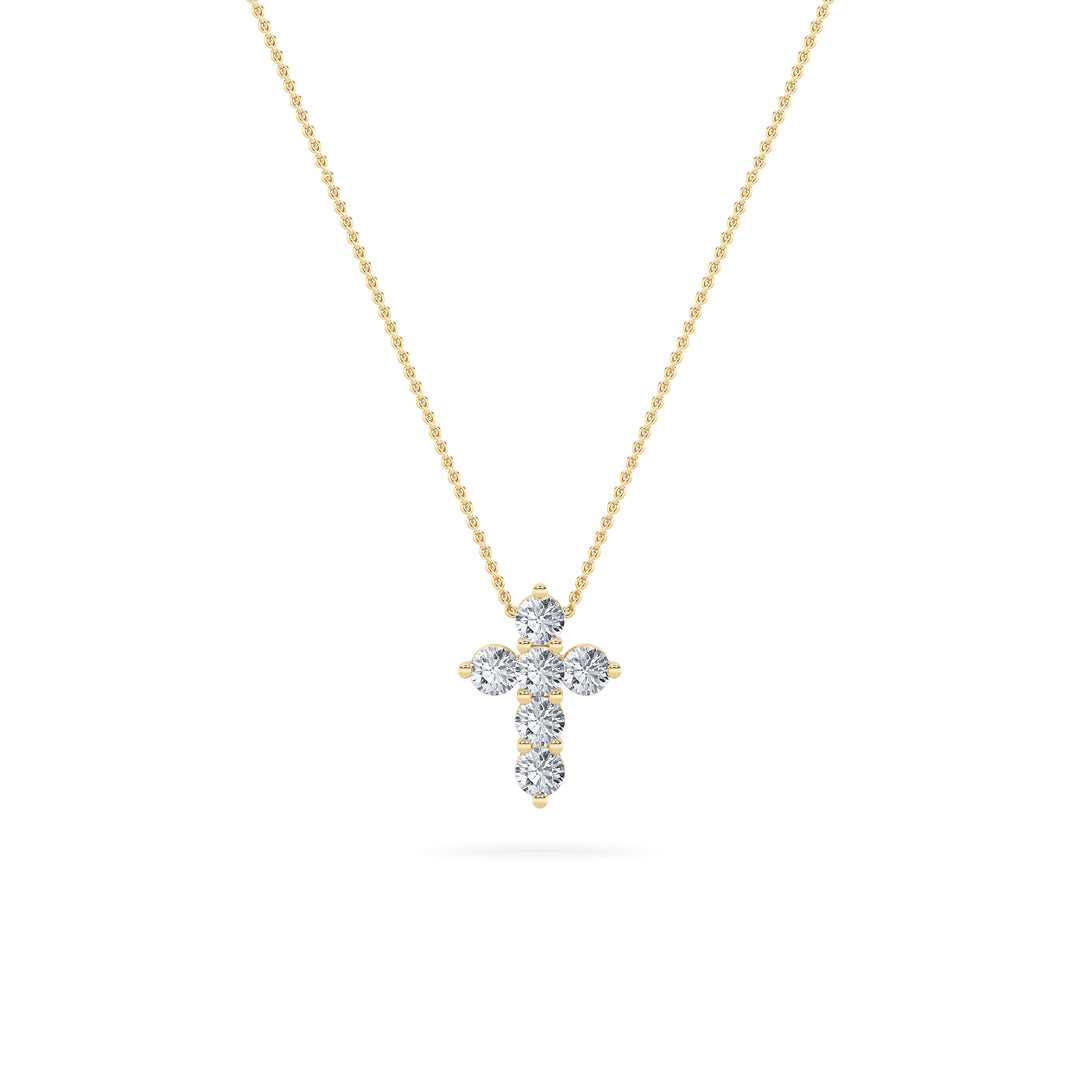 14KY 1.5ct Lab Diamond Religious Pendant