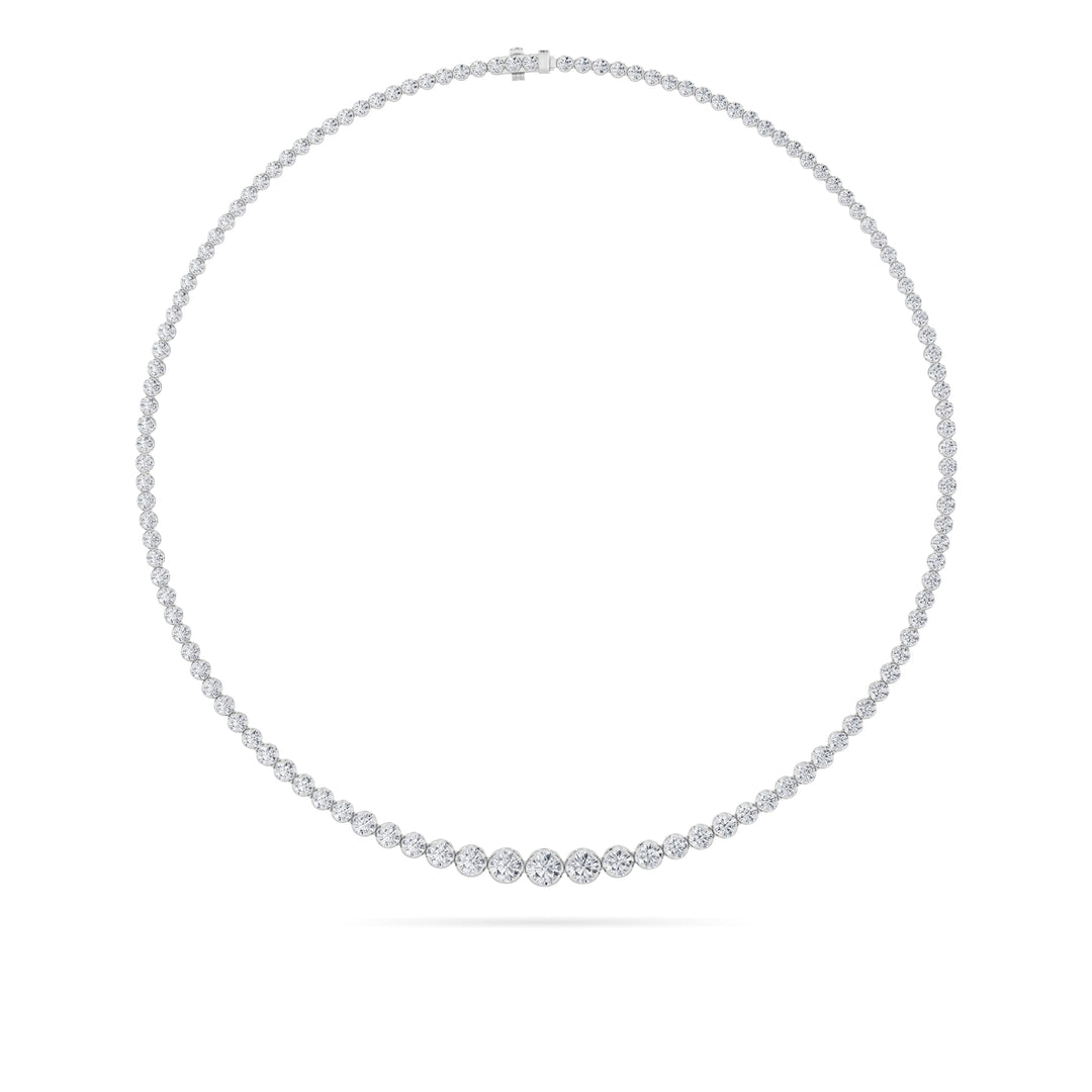 14KW 20ct Lab Diamond Tennis Necklace Stunner