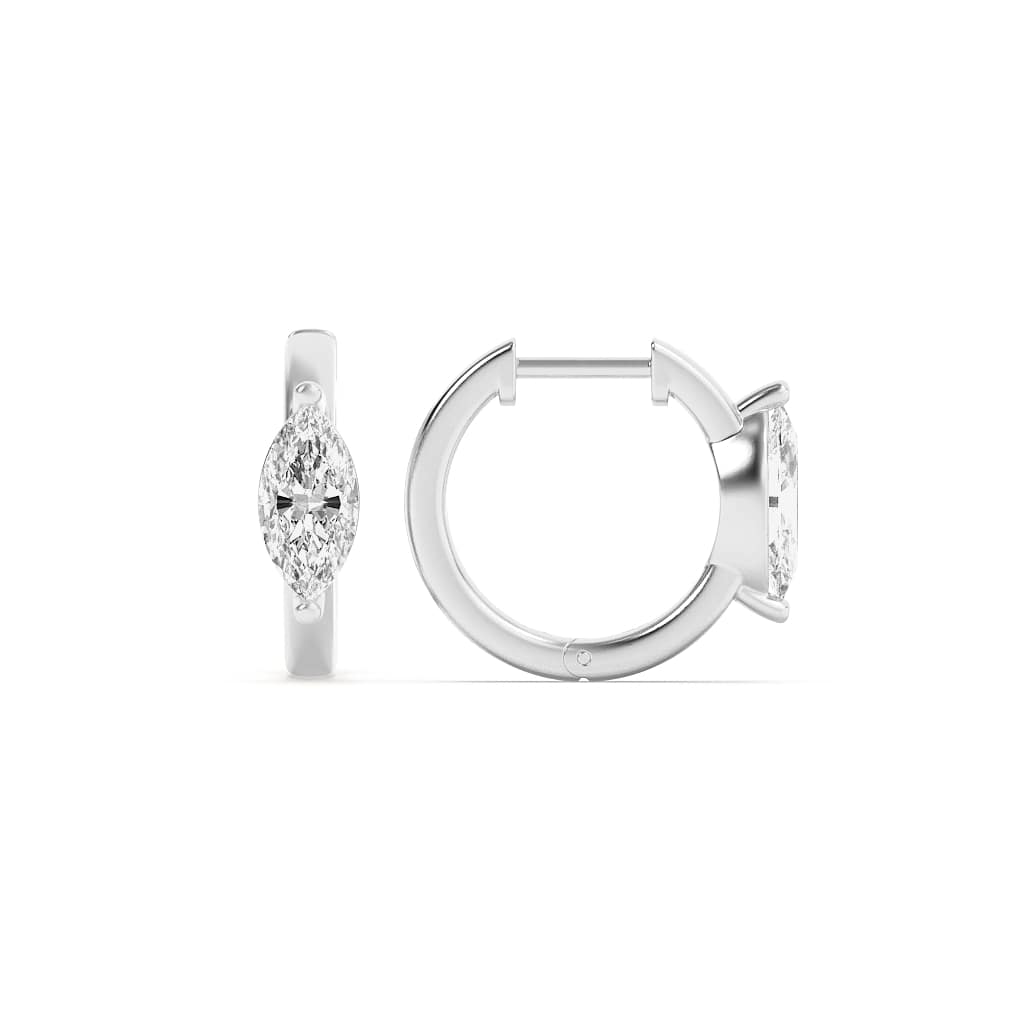 14KW 1.5ct Lab Diamond Marquise Stud Earrings