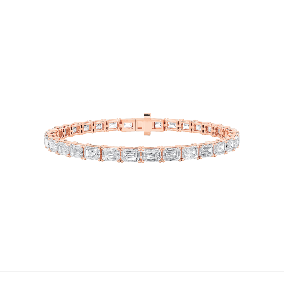 14K White Gold 10ctw Lab Diamond Tennis Bracelet