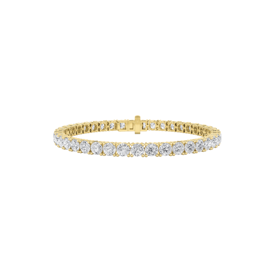 14K Yellow Gold 15ctw Lab Diamond Tennis Bracelet