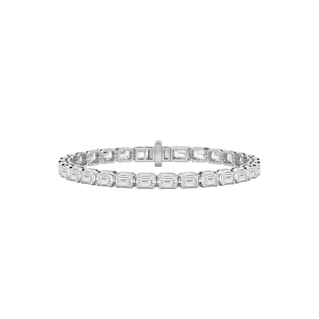 14KW 12ctw Lab Diamond Tennis Bracelet F+VS+