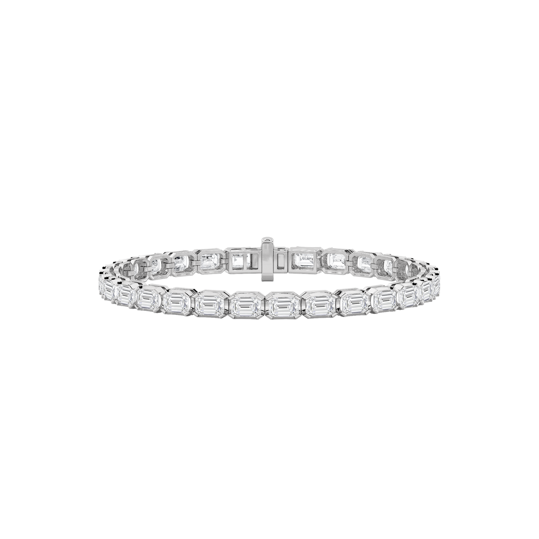 14K White Gold 10ctw Lab Diamond Tennis Bracelet