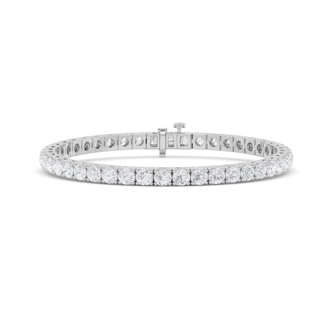 14K White Gold 9ctw Lab Diamond Tennis Bracelet