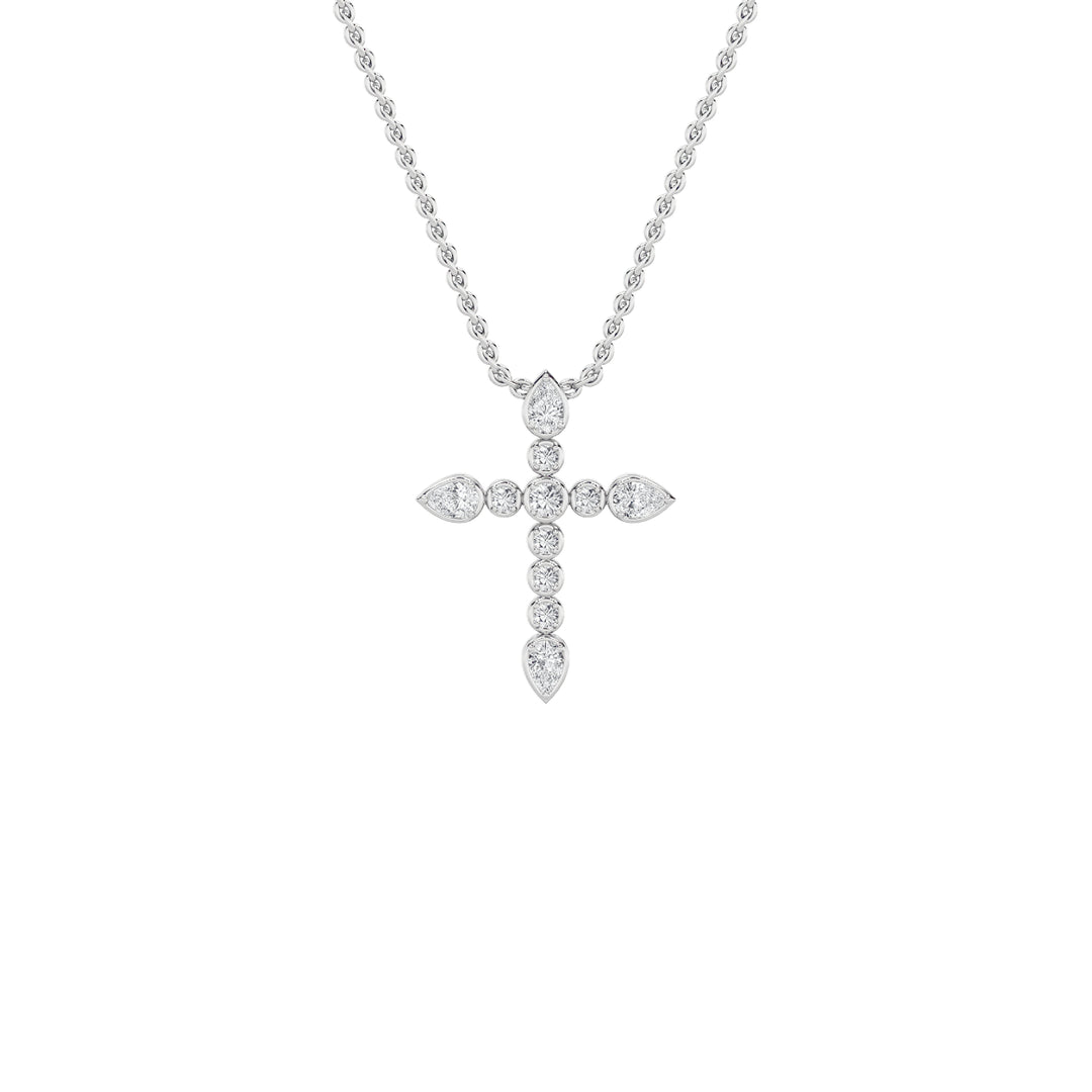 14KW 1.75ct F+ VS+ Lab Diamond Religious Pendant