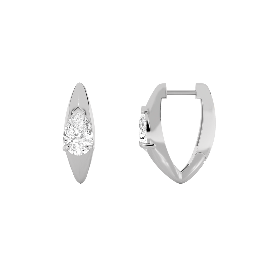 14KW Lab Diamond Huggie Earrings 1.9ctw F+VS+