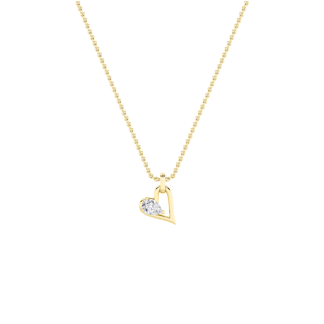 14K Yellow Gold 1ct Lab Diamond Pendant