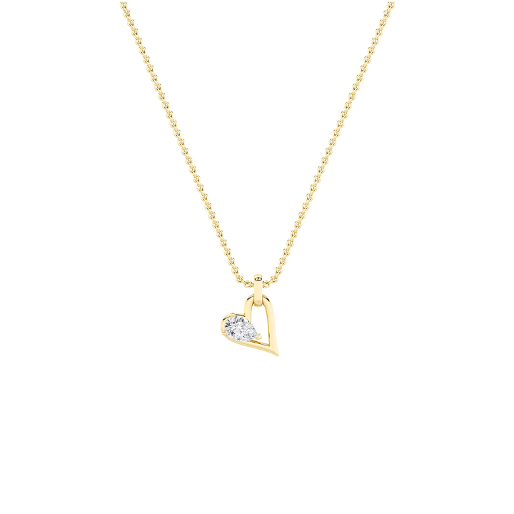 14K Yellow Gold 1ct Lab Diamond Pendant