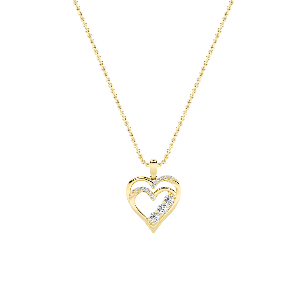 14K Yellow Gold 1CTW Lab Diamond Pendant