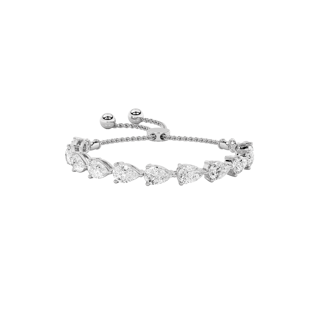 14K White Gold 3.5ctw Lab Diamond Tennis Bracelet