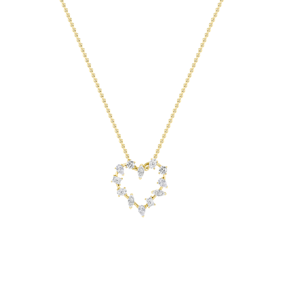 14K Yellow Gold Lab Diamond Pendant 2.5CTW F+VS+