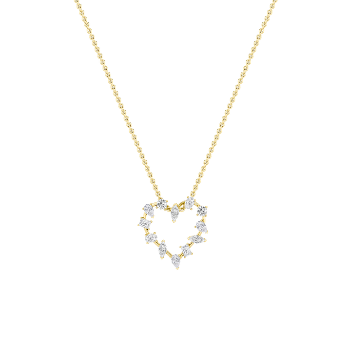 14K Yellow Gold Lab Diamond Pendant 2.5CTW F+VS+