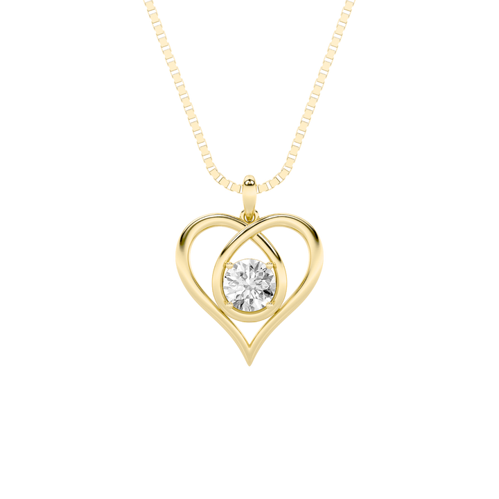 14K Yellow Gold 1.5ctw Lab Diamond Pendant