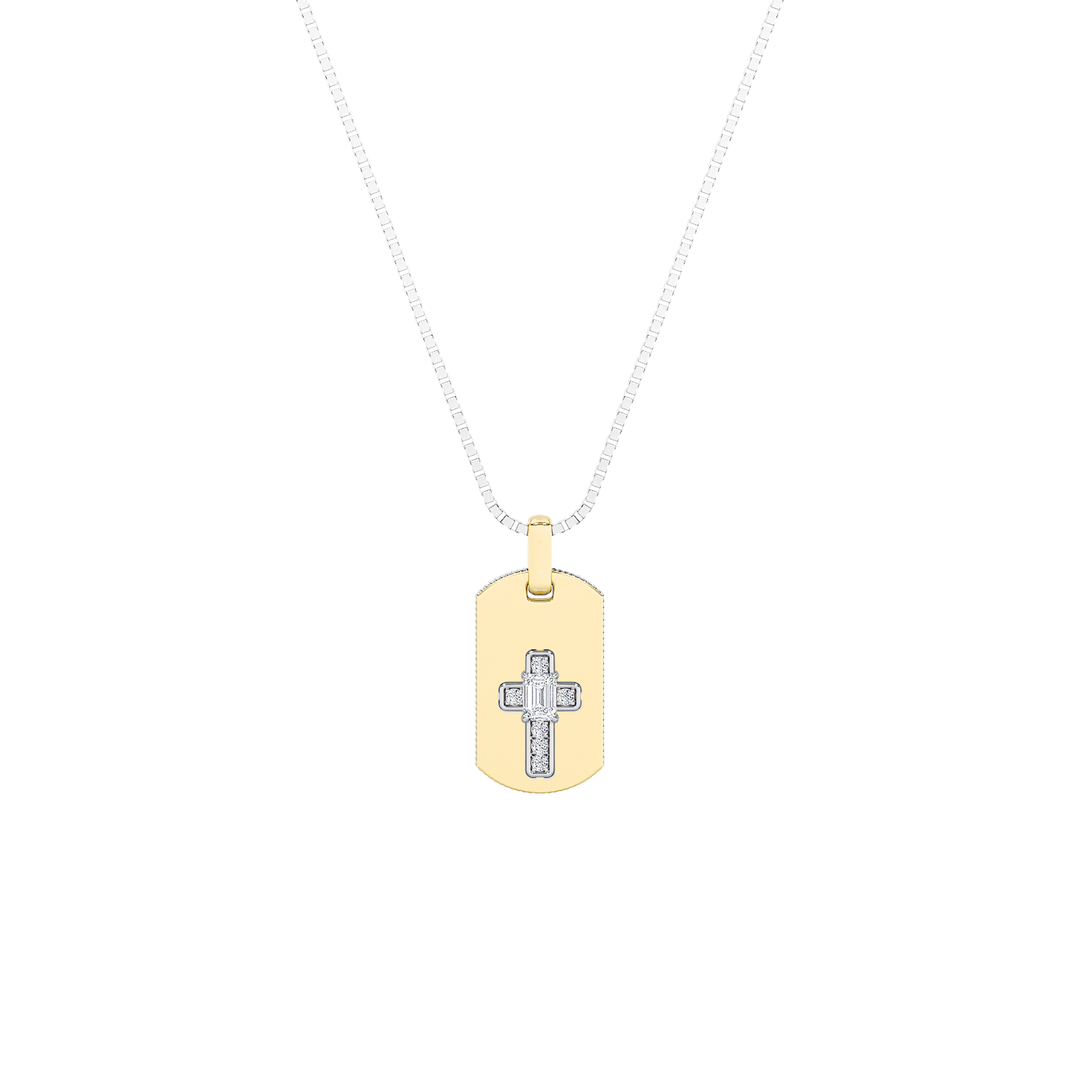14K WY 1CT Lab Diamond Religious Pendant