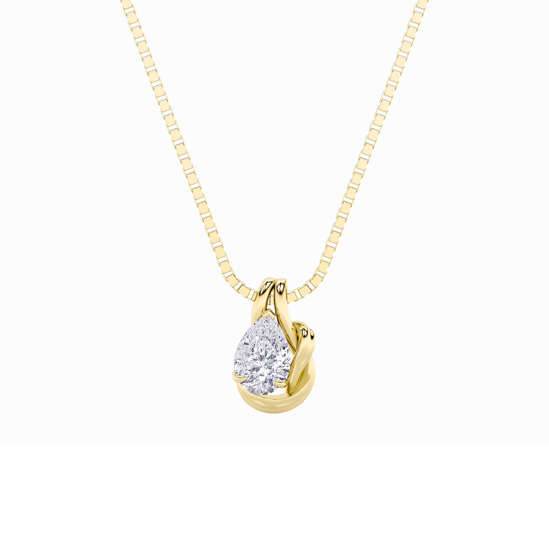 14K Yellow Gold Lab Diamond Pendant 2.58ct