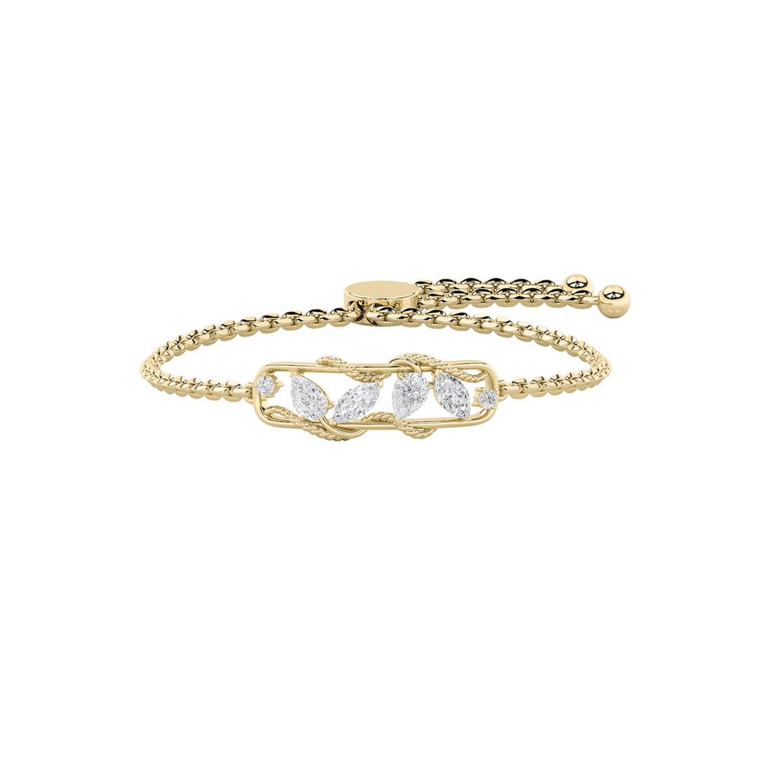 14KW 1ct Lab Diamond Tennis Bracelet Delicate Design