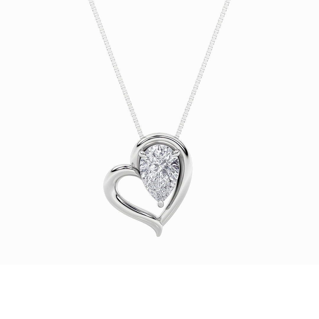 14KW 0.5ct Lab Diamond Solitaire Pendant