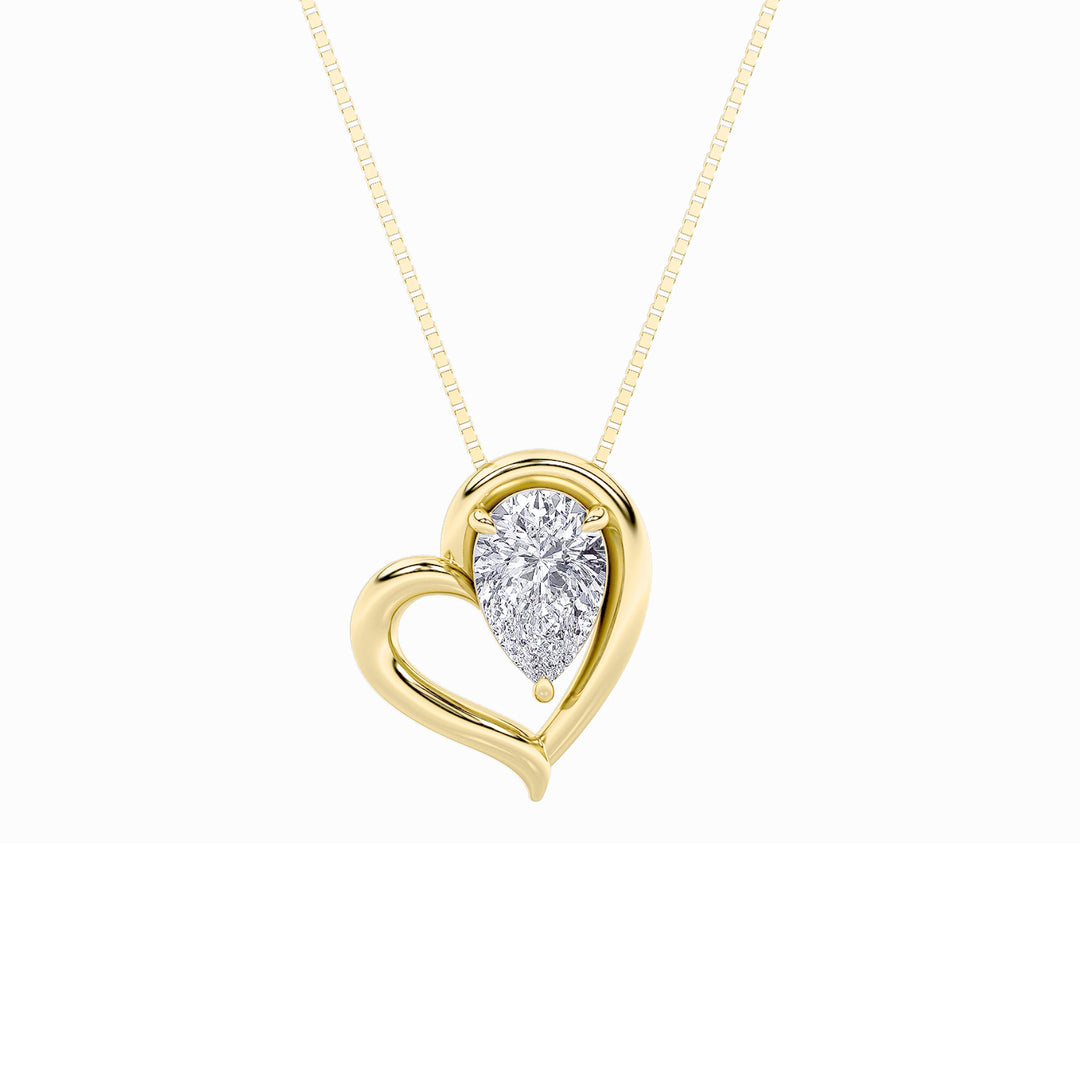 14KY 0.5ct Lab Diamond Solitaire Pendant