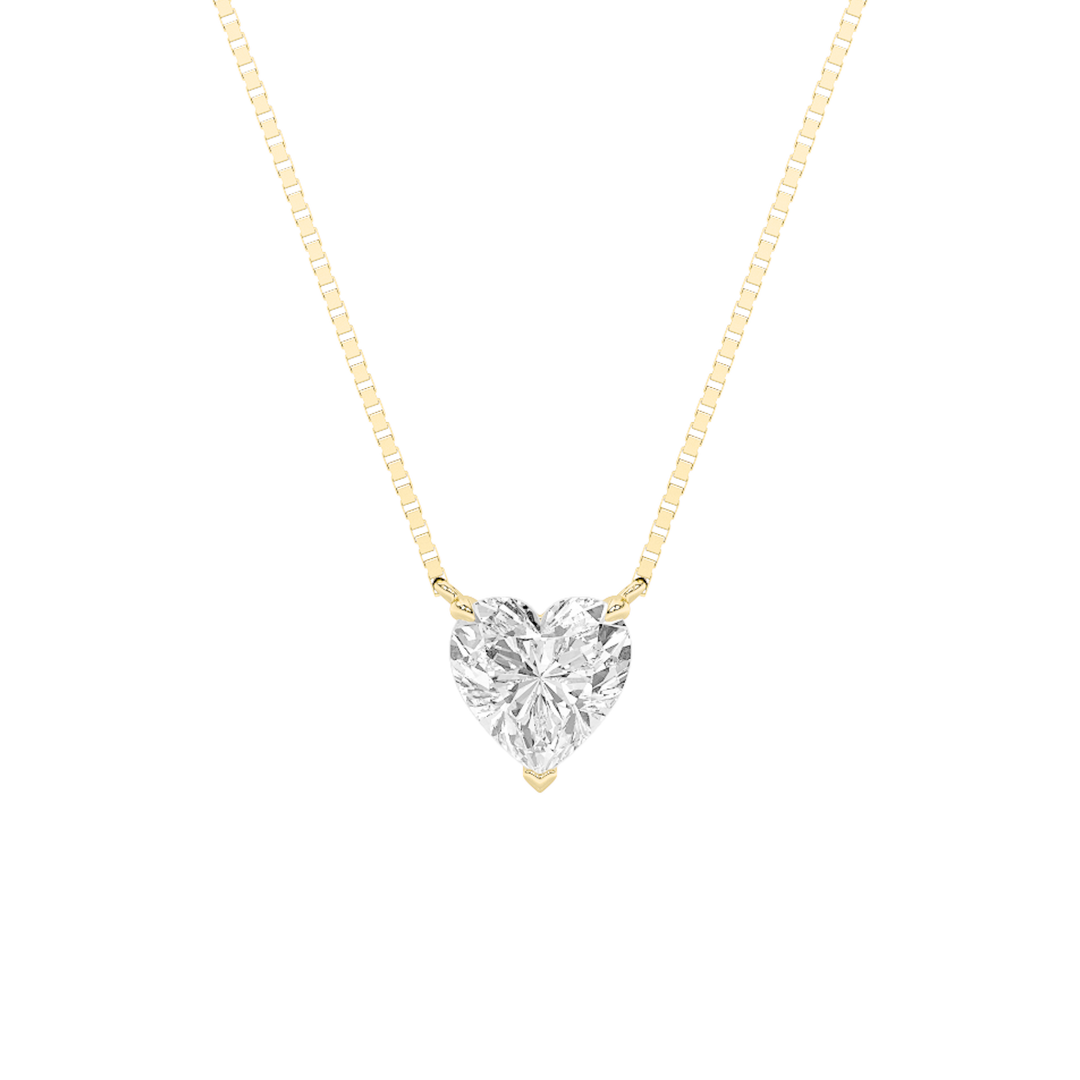 14K Yellow Gold Lab Diamond Pendant 1ctw
