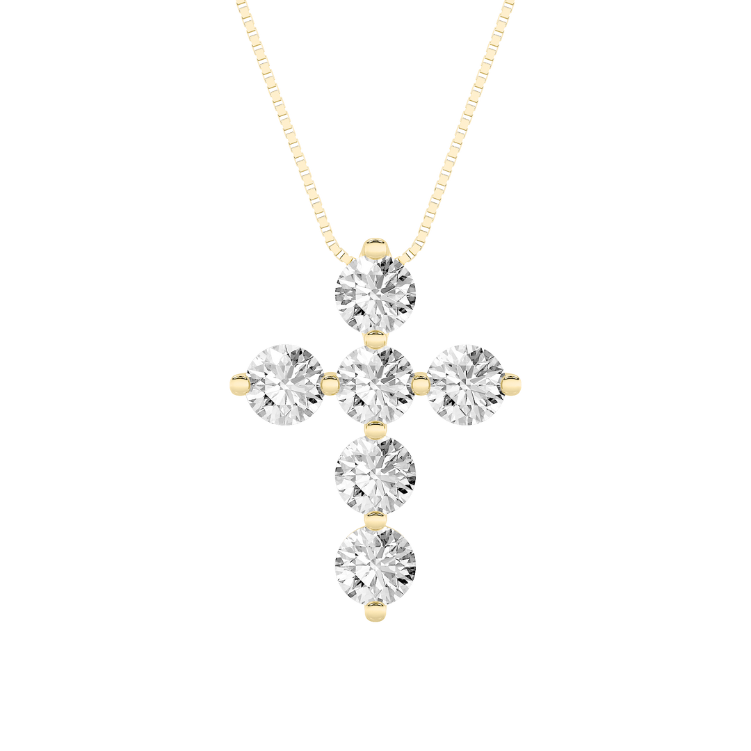 14KY Lab Diamond Religious Pendant 1.5ctw F+VS+