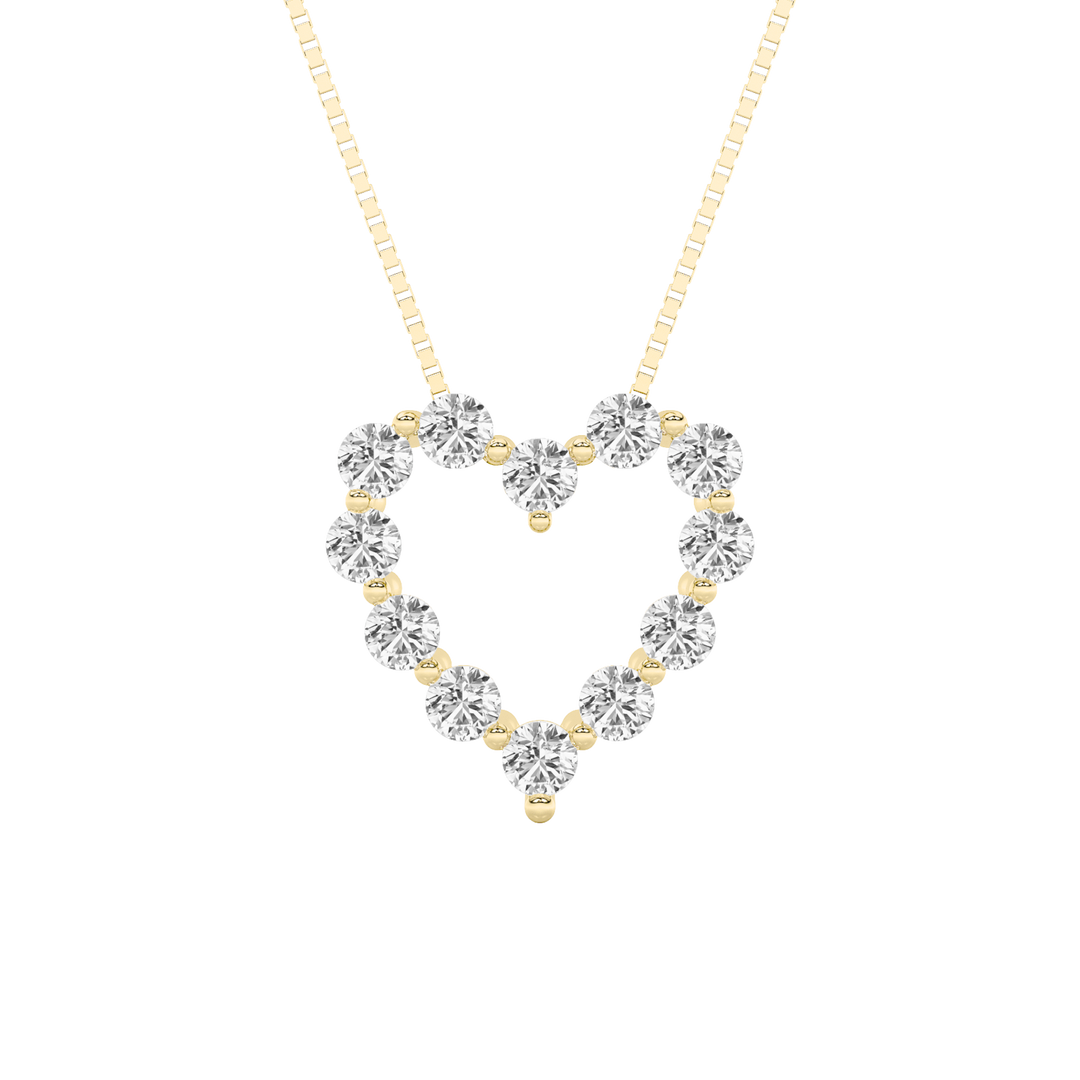 14K Yellow Gold 2ctw Lab Diamond Pendant