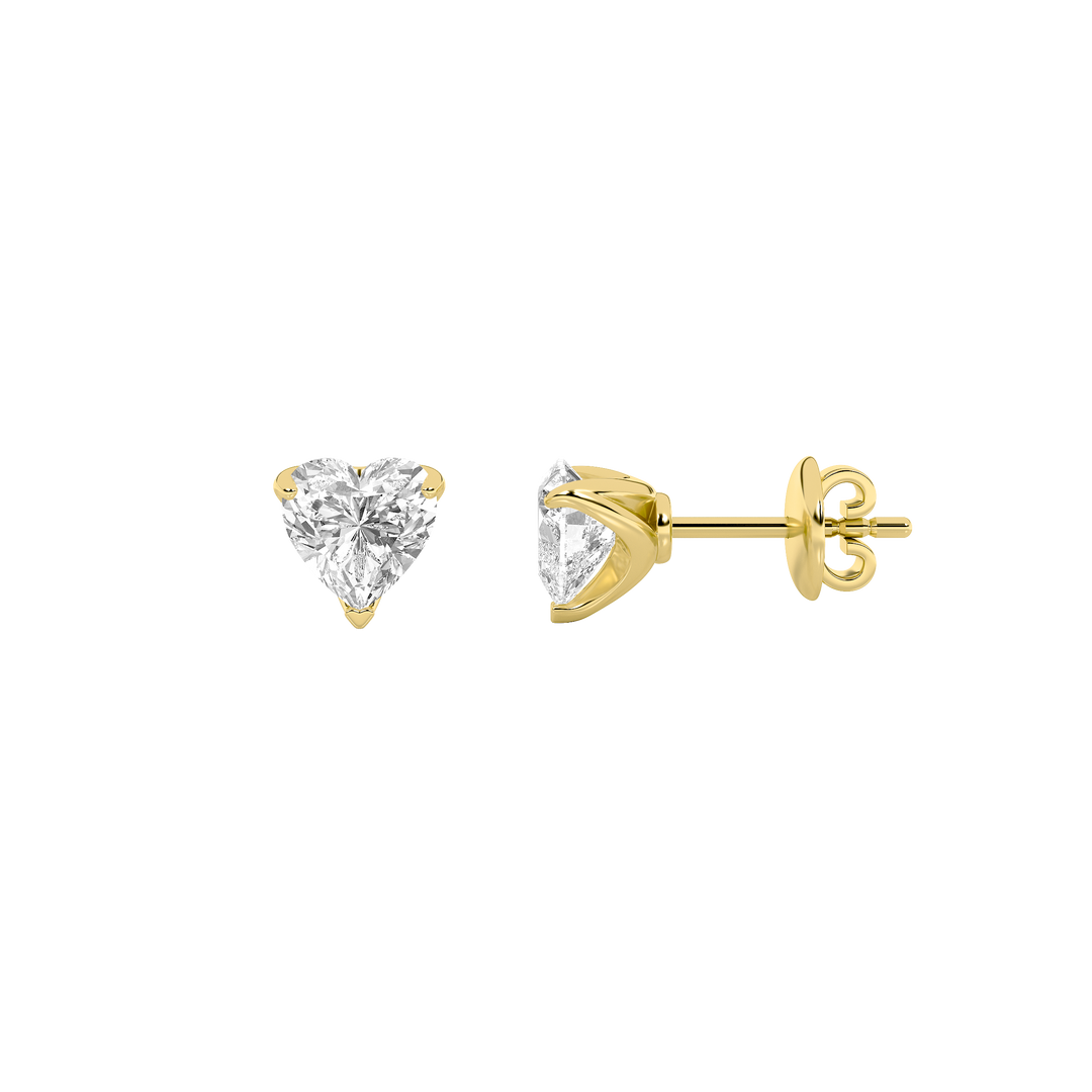 14K Yellow Gold 2ctw Lab Diamond Stud Earrings