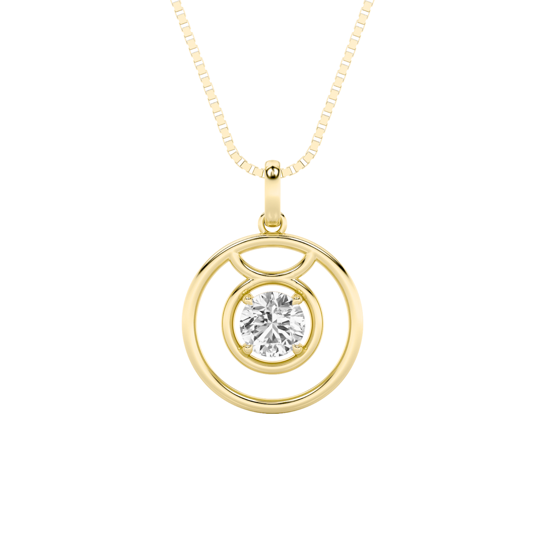 14KY 1ct F+VS Lab Diamond Contemporary Pendant