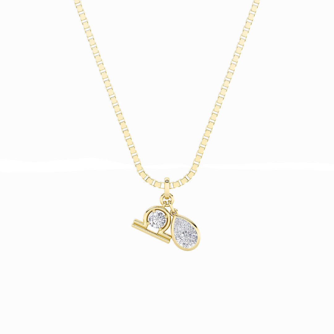 14KY 1ct Lab Diamond PS Pendant F+VS+ Contemporary