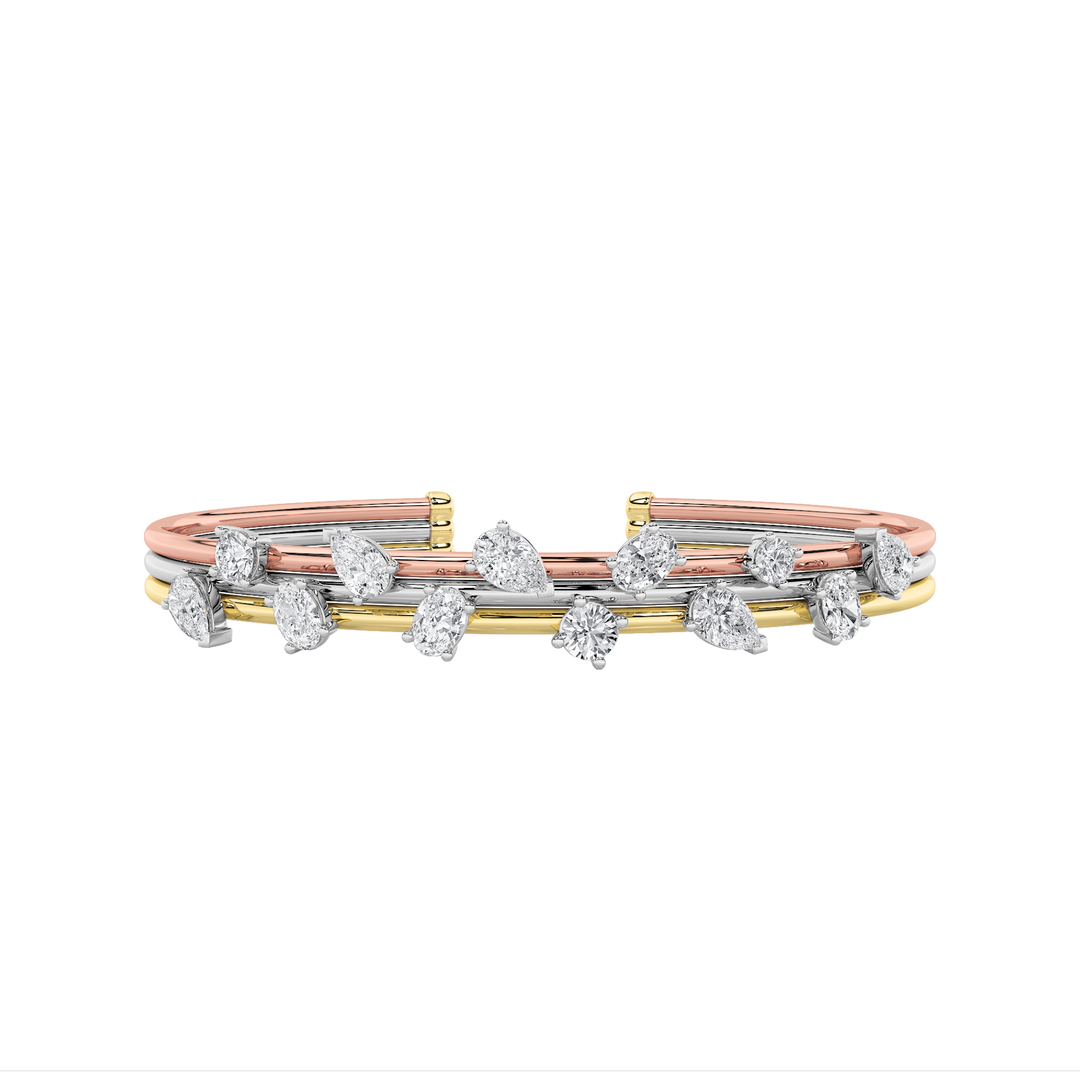 14K Rose Gold Lab Diamond 3ctw Stackable Bangle