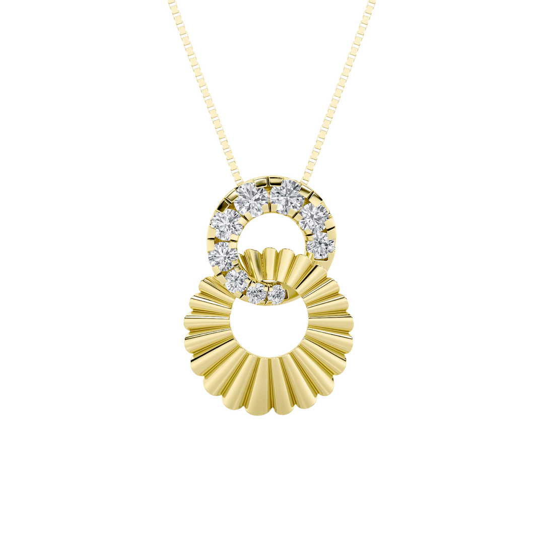 14KY 0.5ct Lab Diamond F+VS+ Contemporary Pendant