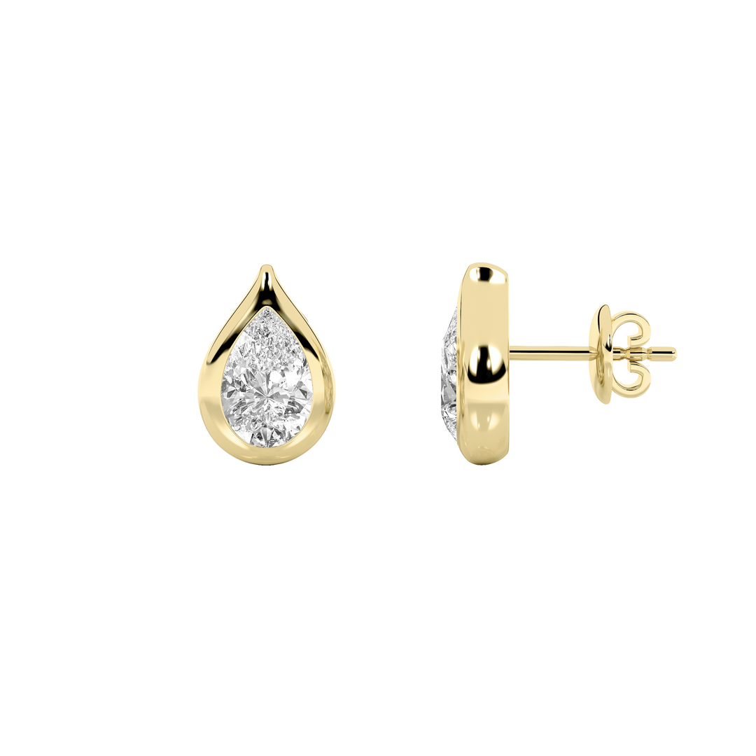 14KY 2ct Lab Diamond Earrings F+VS Precision Cut