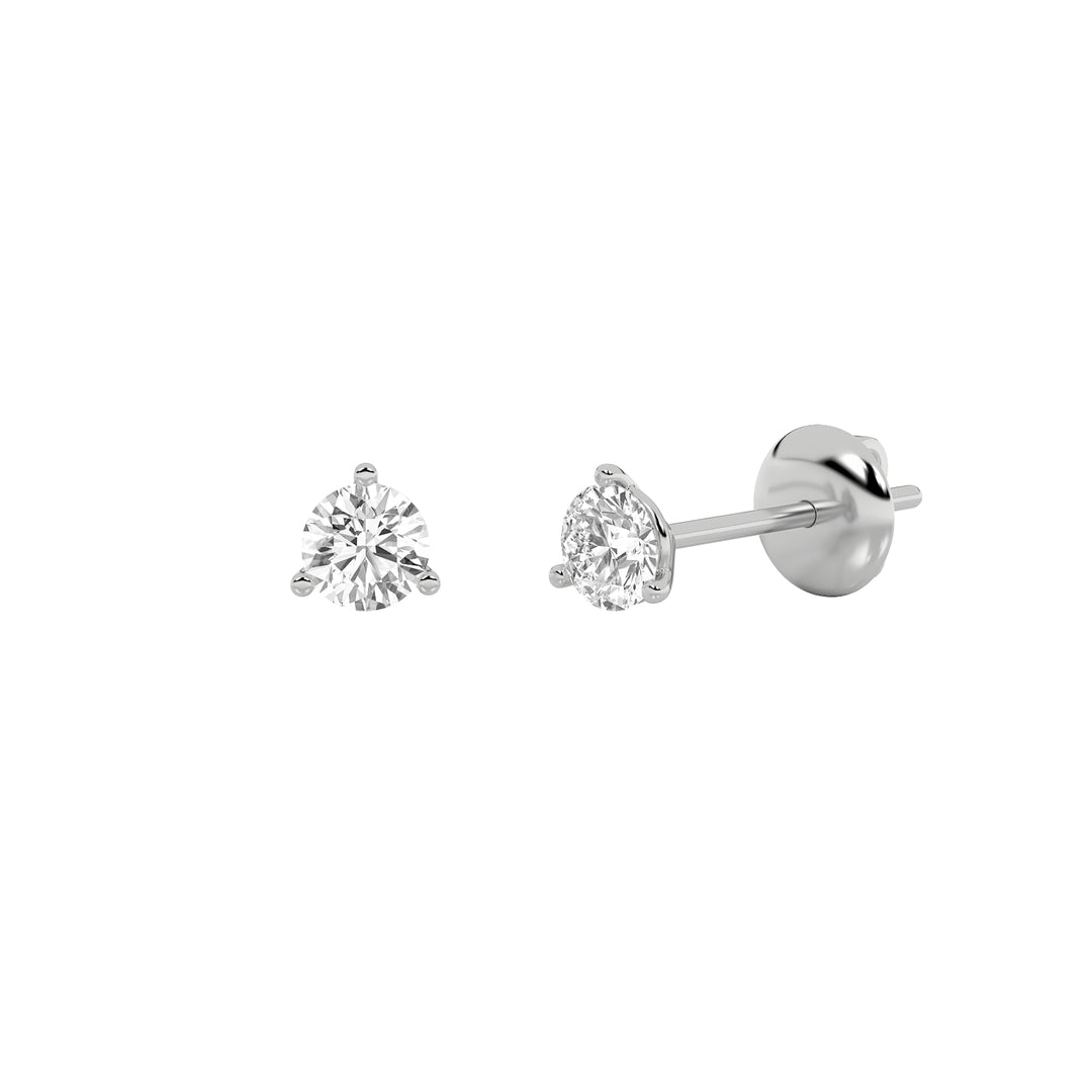 14KW 5ctw Lab Diamond Stud Earrings G+VS+