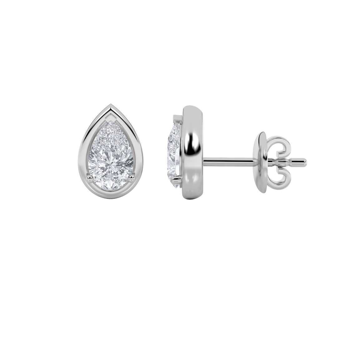 14KW 2ct Lab Diamond Stud Earrings F+VS+
