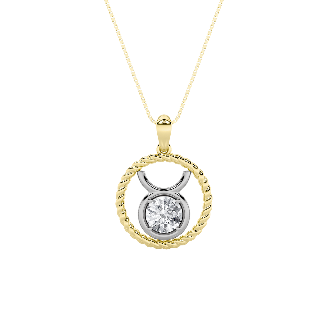 14K White Gold Lab Diamond Solitaire Pendant 1ct