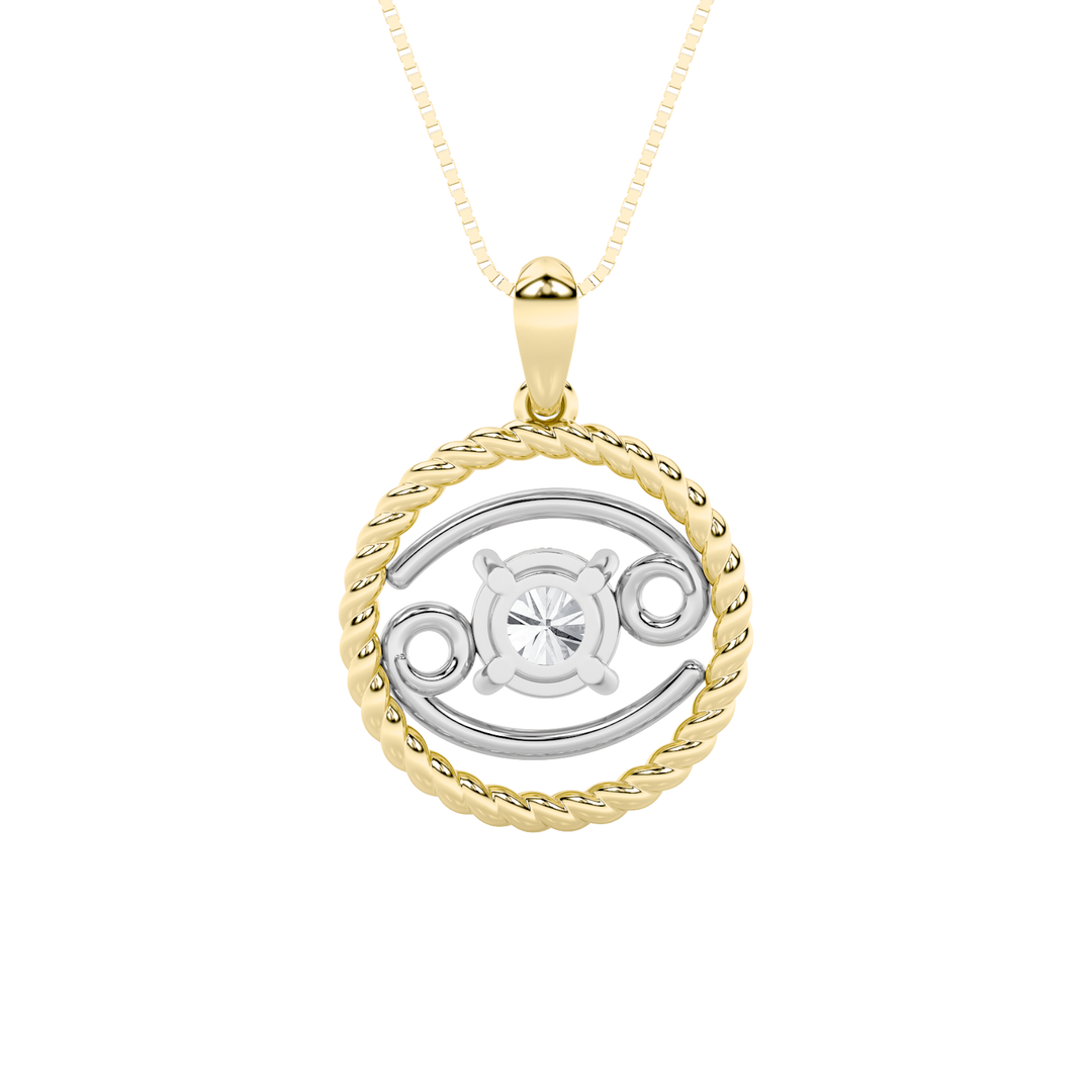 14K White Gold 1ct Lab Diamond Pendant