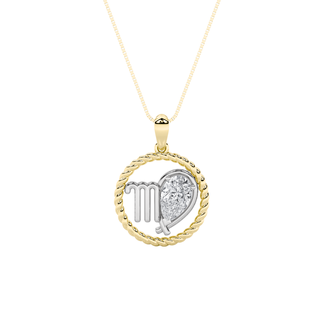 14K White Gold 1ct Lab Diamond Pendant Necklace