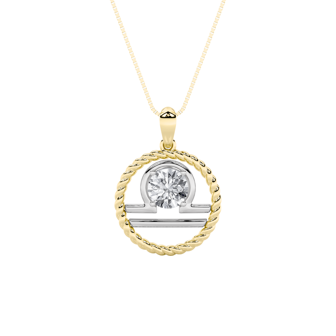 14K White Gold 1ct Lab Diamond Solitaire Pendant