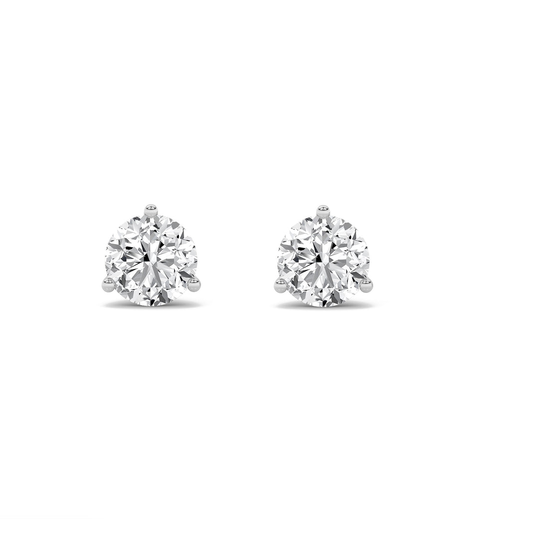 14K White Gold 0.5ctw F+VS+ Lab Diamond Stud Earrings