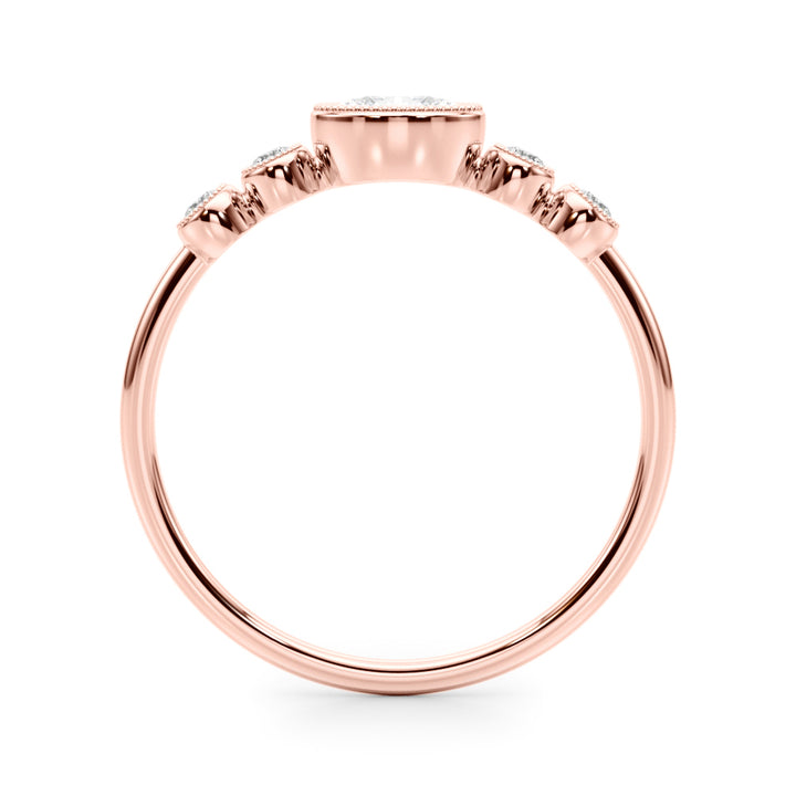 LAB GROWN DIAMOND 5 STONE FASHION RING WITH OVAL CENTER