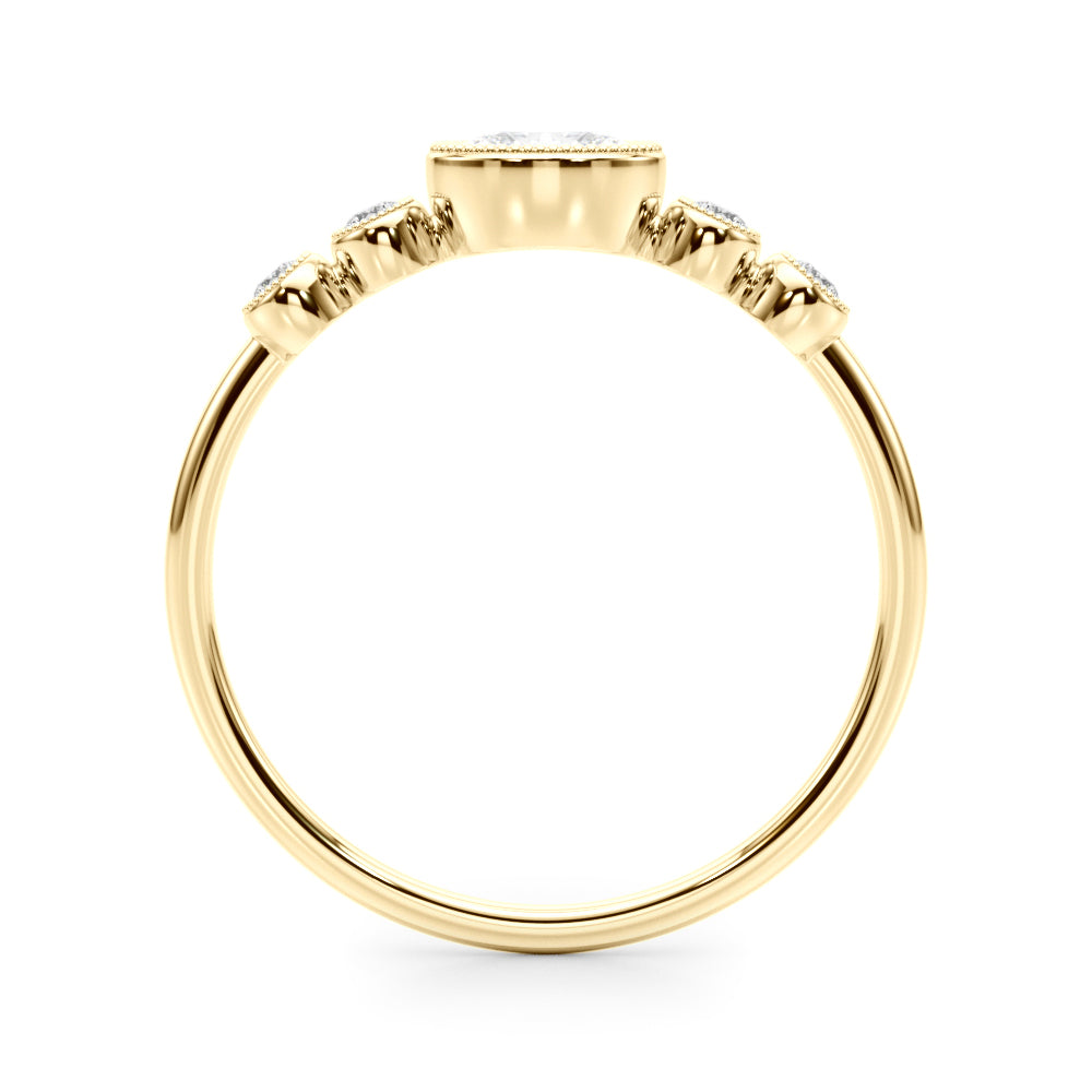 LAB GROWN DIAMOND 5 STONE FASHION RING WITH OVAL CENTER