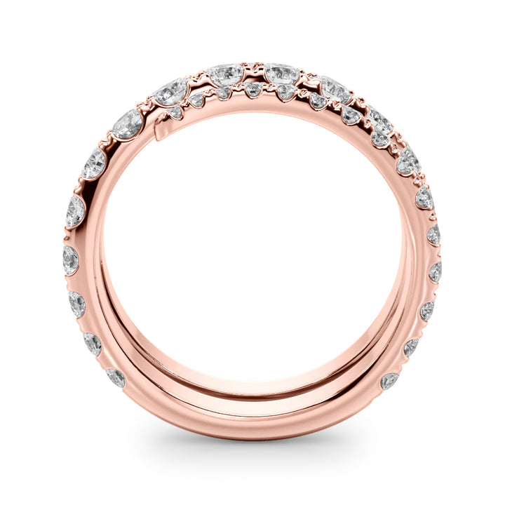 LAB GROWN DIAMOND SPLIT SHANK SWIRL BAND