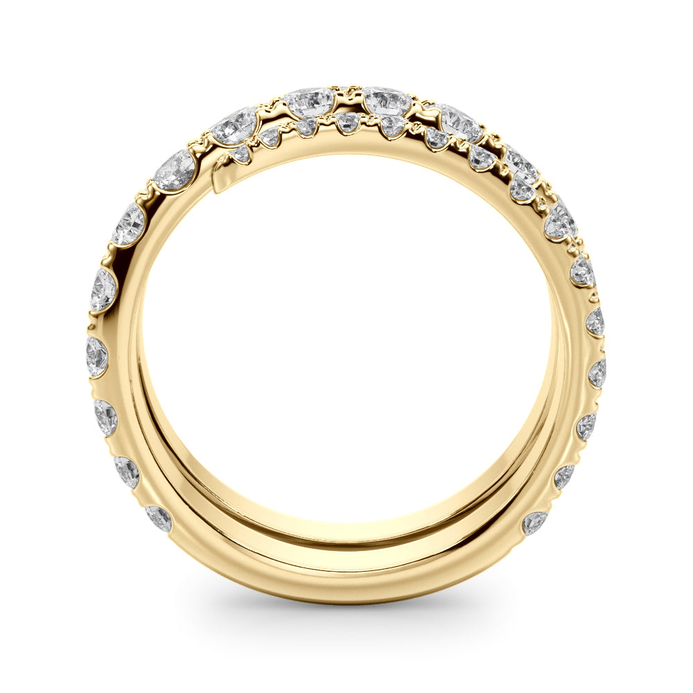 LAB GROWN DIAMOND SPLIT SHANK SWIRL BAND