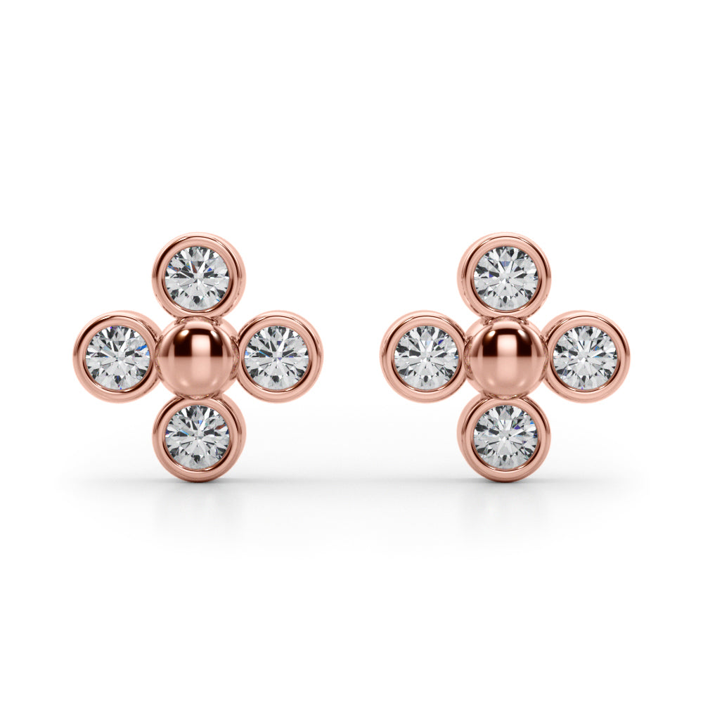 LAB GROWN DIAMOND EARRINGS CLUSTER