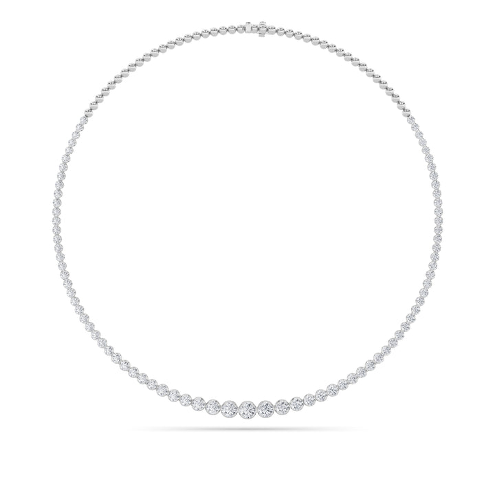 14K White Gold 7ctw Lab Diamond Pendant Necklace