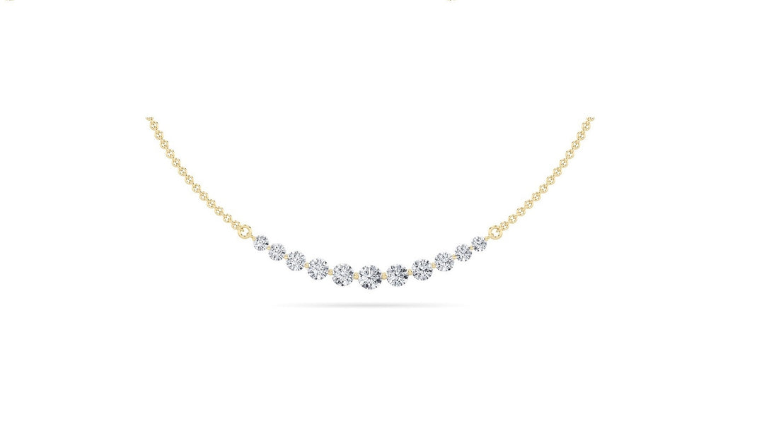 14K Yellow Gold 3ctw Lab Diamond Pendant Necklace