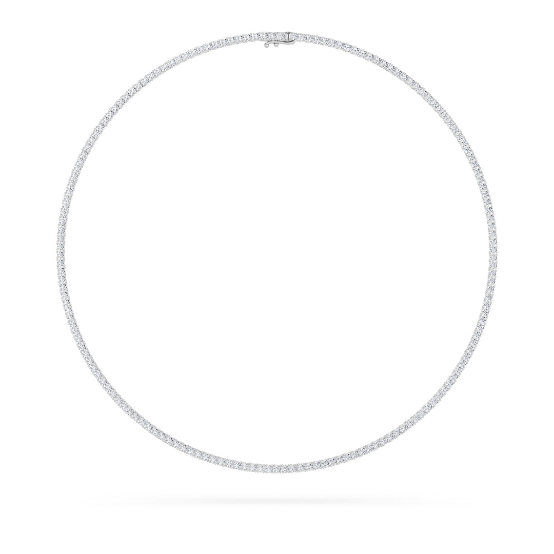 14K White Gold 9.5ctw Lab Diamond Necklace 18""