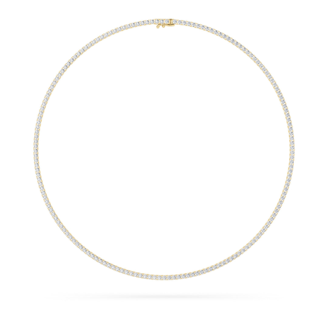 14K Yellow Gold Lab Diamond Necklace 9.63ctw