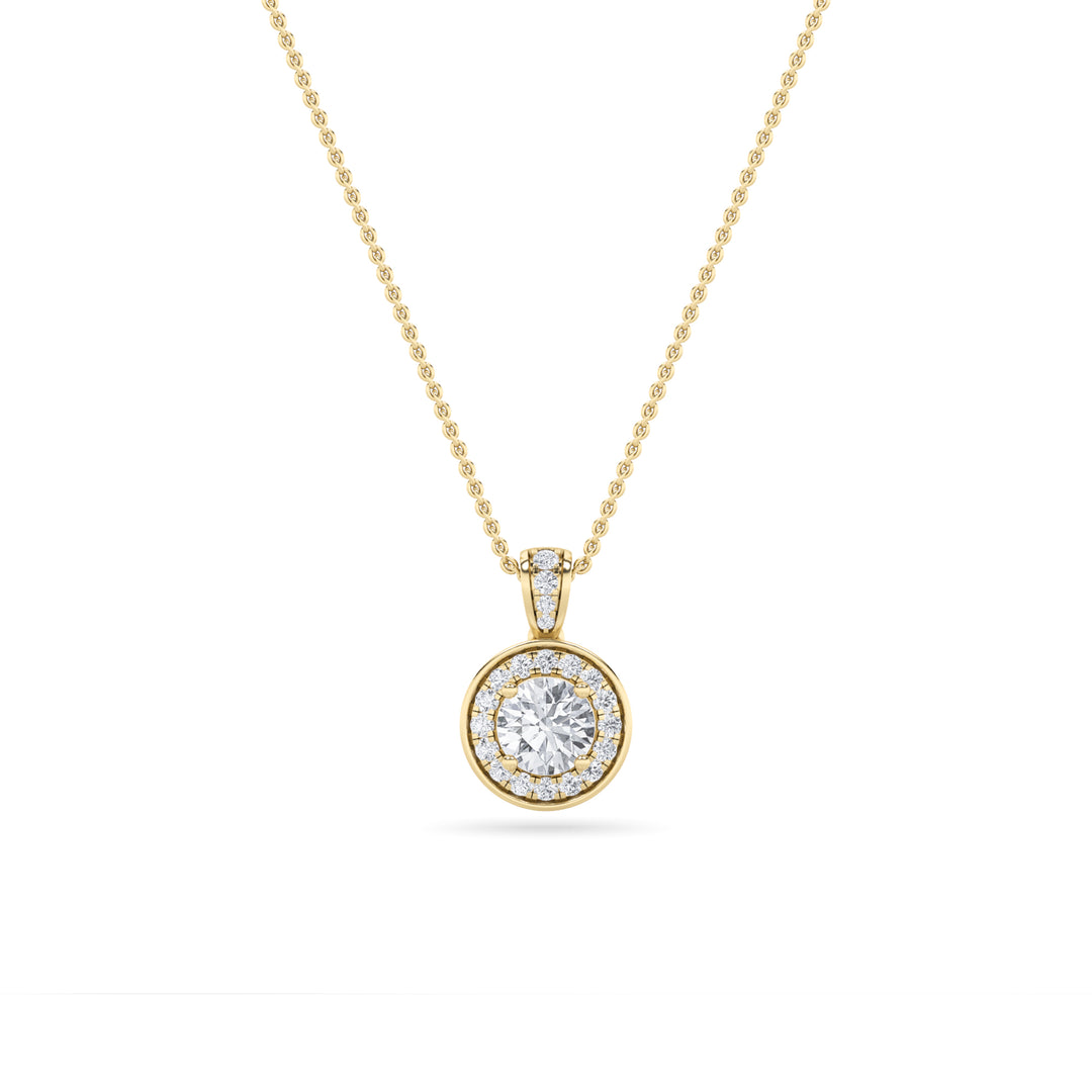 14K Yellow Gold Lab Diamond Pendant 1.25ctw