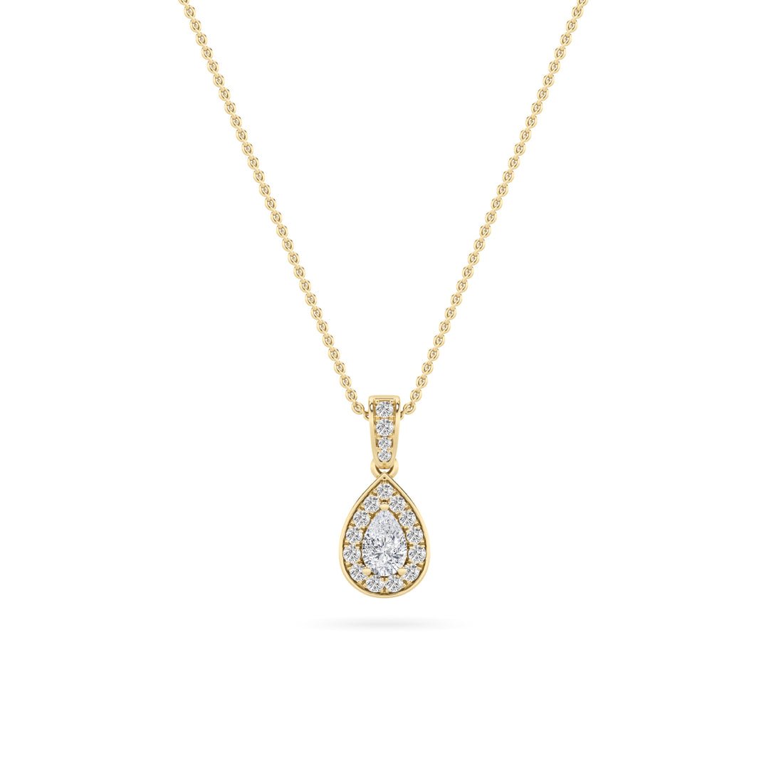 14K Yellow Gold Lab Diamond Pendant 1.25ctw